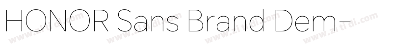 HONOR Sans Brand Dem字体转换